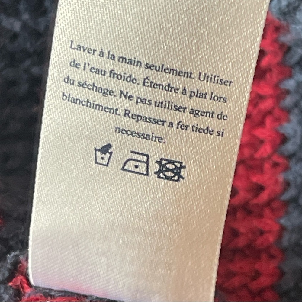 Faherty Palm Tree Sweater Medium Striped Cotton Knit Burgundy Navy Blue ASO - Picture 12 of 17